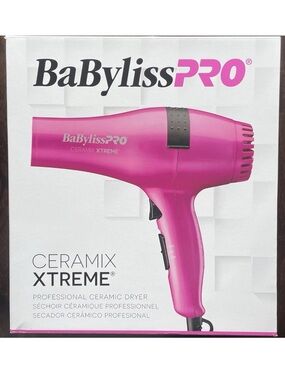 BaByliss PRO Ceramix Xtreme Hair Dryer Ceramic 2000 Watt Hot Pink NEW